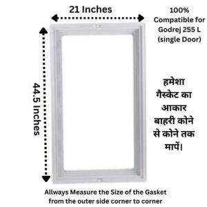 Godrej 240L Fridge Gasket 21 x 44.5 Inch Size Magnetic Grey Door Rubber Seal REPAIR24H India
