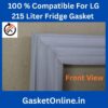 Back view of LG 215L fridge magnetic door seal showing the fitment profile for easy installation.