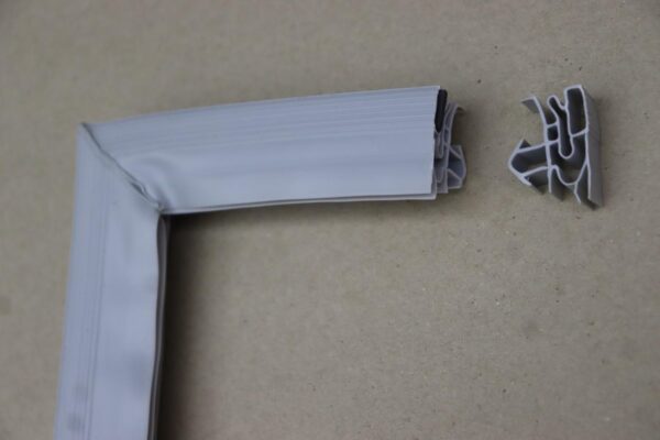 Samsung 165L Fridge Gasket Front View - Premium Grey/White Magnetic Door Seal 19x41 Inch