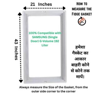 Shop Online Samsung 192 Liter G Volume Fridge Gasket Grey Color Size 21x43 Inches by REPAIR24H