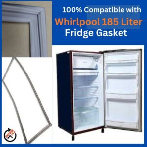 Whirlpool 185l Fridge Gasket Push Fit Grey Color - 19.5x22 Inch Magnetic Door Seal by GasketOnline.in
