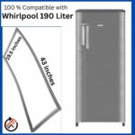 Whirlpool 190 Liter Fridge Gasket Price Online India | Magnetic Door Rubber Size 19.5 x 43 Inch