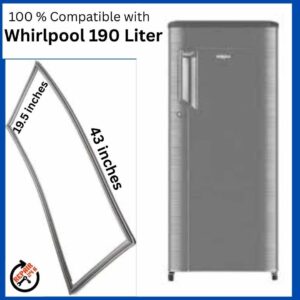 Whirlpool 190 Liter Fridge Gasket Price Online India | Magnetic Door Rubber Size 19.5 x 43 Inch