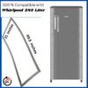 Whirlpool 245 Liter Fridge Gasket Price Online - Best Quality Magnetic Rubber Seal (21 x 49.5 Inches)