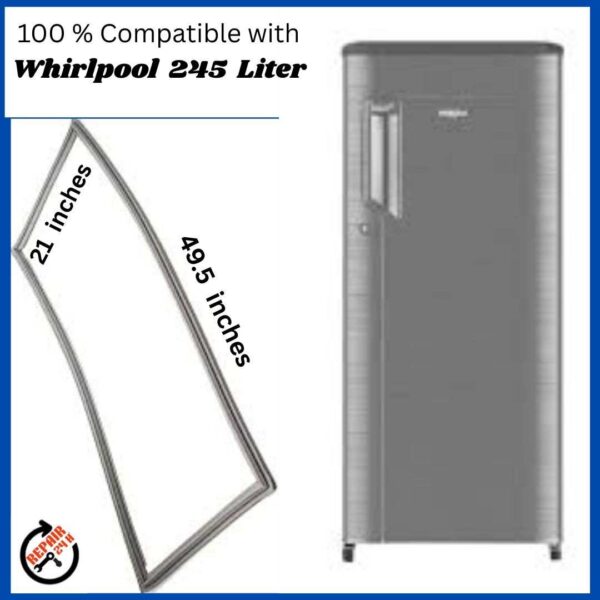 Whirlpool 245 Liter Fridge Gasket Price Online - Best Quality Magnetic Rubber Seal (21 x 49.5 Inches)