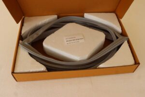 Premium Whirlpool 185 Liter Single Door Fridge Gasket Online - 19.5x22 Inch Grey Push-Fit Magnetic Rubber Seal.