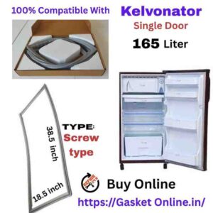 Kelvinator 165L fridge door gasket screw fit type size 18.5 x 38.5 inches