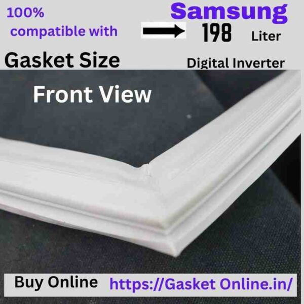 Samsung 198L Single Door Fridge Magnetic Rubber Seal Rectangular Front View