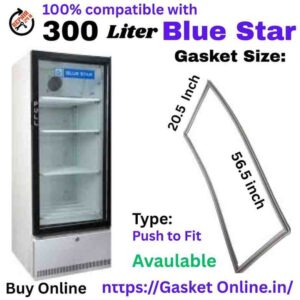 "Blue Star 300 Liter Visi Cooler Door Gasket - Premium Magnetic Replacement Seal (20.5 x 56.5)".