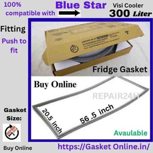 "Blue Star Visi Cooler Magnetic Rubber Seal (20.5x56.5 inches) - Premium Replacement."