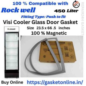 Commercial Glass Door Fridge Gasket Rockwell 450L Grey Replacement Magnetic Rubber Seal