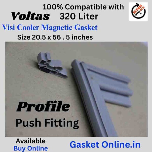 Magnetic Rubber Seal For Voltas Visi Cooler - Rear View Showing Magnet Profile