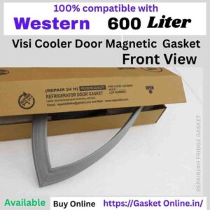 Press Fit Type Western 600L Magnetic Door Rubber Seal for Visi Cooler Replacement, specific multi-chambered profile shown