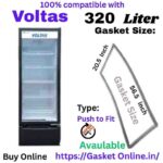 Voltas 320 Liter Visi Cooler Gasket - Grey Magnetic Door Seal (20.5 x 56.5 Inches)