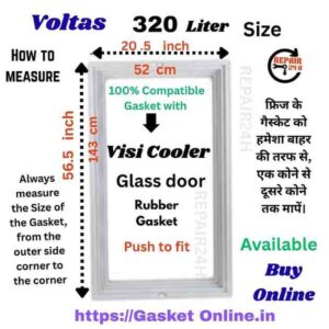 Voltas 320 Liter Visi Cooler Glass Door Magnetic Gasket - Grey Color (20.5 x 56.5 Inches)