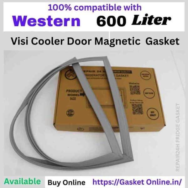 Press Fit Type Western 600L Magnetic Door Rubber Seal for Visi Cooler Replacement, specific multi-chambered profile shown