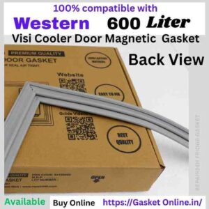 Western 600L Visi Cooler Door Gasket Back View Magnetic Strip and Channel Guide