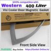 Western Glass Door Fridge Rubber Seal Front View - 22 x 64 Inches Gasket Profile
