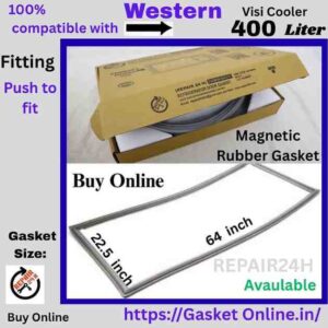 Western Visi Cooler Door Seal 22 x 64 Inches - Replacement Magnetic Rubber Gasket