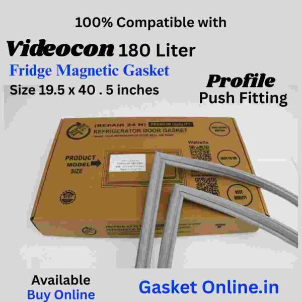 High magnetic gasket for Videocon 180 Liter refrigerator ensuring strong airtight door seal.