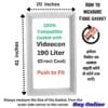 Videocon direct cool 190 liter gasket size and dimensions display.