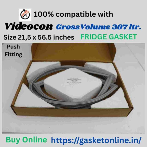 Alt Text: "Videocon single door model VCP 325 magnetic rubber seal.