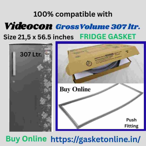 Videocon VCP 325 307L fridge gasket installation and support banner.