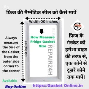 How to measure outer to outer edge size and fit LG fridge door rubber gasket